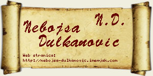 Nebojša Dulkanović vizit kartica